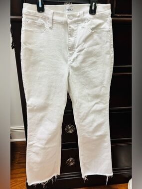 pistola White High-Rise Straight Jeans